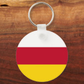 Flagge Nordossetiens Schlüsselanhänger (Vorderseite)