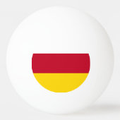 Flagge Nordossetiens Tischtennisball (Rückseite)