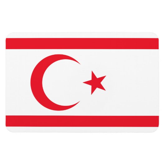 Flagge Nordzypern Magnet (Horizontal)