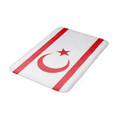 Flagge Nordzyperns Badematte (Schrägansicht)