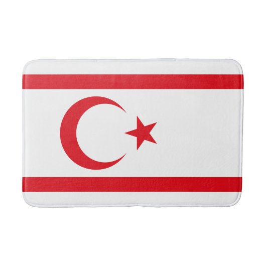 Flagge Nordzyperns Badematte (Vorderseite)