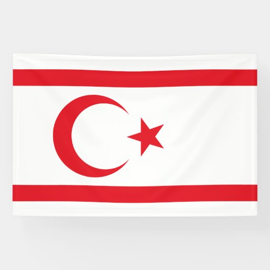 Flagge Nordzyperns Banner (Horizontal)