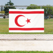 Flagge Nordzyperns Banner (Insitu)