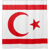 Flagge Nordzyperns Duschvorhang (Vorderseite)