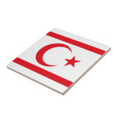 Flagge Nordzyperns Fliese (Seite)