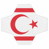 Flagge Nordzyperns Fußball (Flach)
