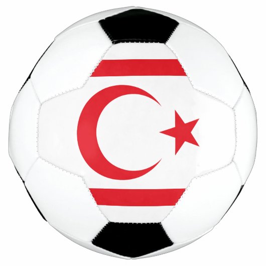 Flagge Nordzyperns Fußball (Vorderseite)