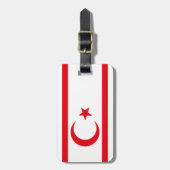 Flagge Nordzyperns Gepäckanhänger (Vorderseite vertikal)