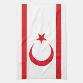Flagge Nordzyperns Geschirrtuch (Vertikal)