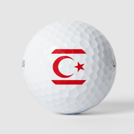 Flagge Nordzyperns Golfball (Vorderseite)