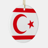 Flagge Nordzyperns Keramik Ornament (Rechts)