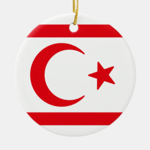 Flagge Nordzyperns Keramik Ornament