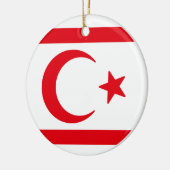 Flagge Nordzyperns Keramik Ornament (Links)