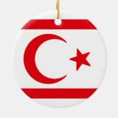 Flagge Nordzyperns Keramik Ornament (Hinten)