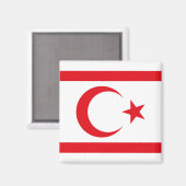 Flagge Nordzyperns Magnet (Vorderseite/Rückseite)