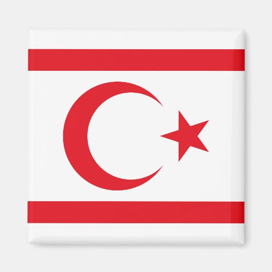 Flagge Nordzyperns Magnet (Vorne)