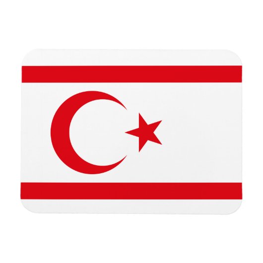 Flagge Nordzyperns Magnet (Horizontal)