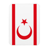 Flagge Nordzyperns Magnet (Vertikal)