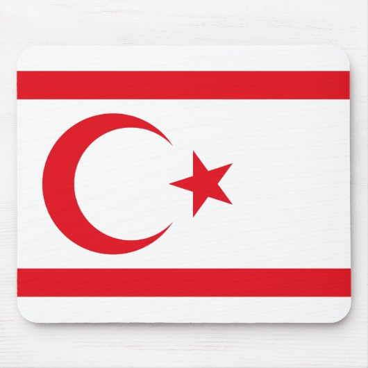 Flagge Nordzyperns Mousepad (Vorne)