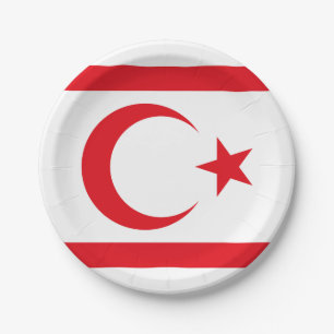Flagge Nordzyperns Pappteller