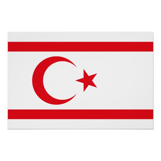 Flagge Nordzyperns Poster (Vorderseite)