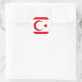 Flagge Nordzyperns Runder Aufkleber (Tasche)