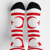 Flagge Nordzyperns Socken (Oben)
