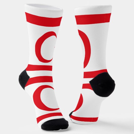 Flagge Nordzyperns Socken (Gewinkelt)
