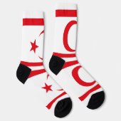 Flagge Nordzyperns Socken (Rechts)