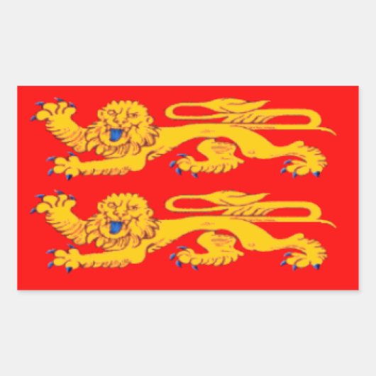 Flagge Normandie (Frankreich) Rechteckiger Aufkleber (Vorderseite)