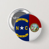 Flagge North Carolina Button (Vorne & Hinten)