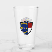 Flagge North Carolina Glas (Rückseite)