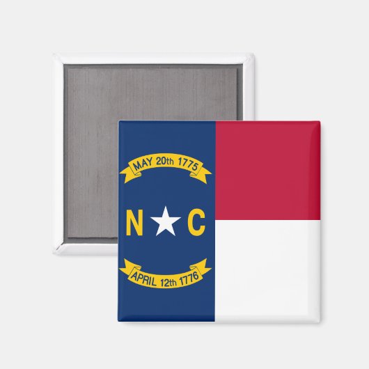 Flagge North Carolina Magnet (Vorderseite/Rückseite)