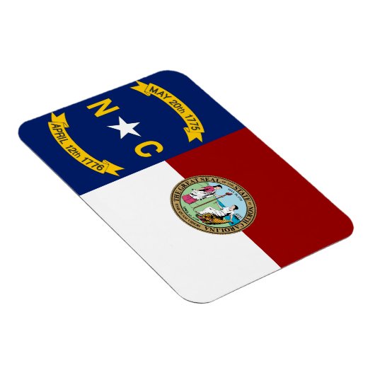 Flagge North Carolina Magnet (Rechte Seite)