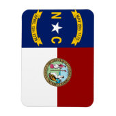 Flagge North Carolina Magnet (Vertikal)