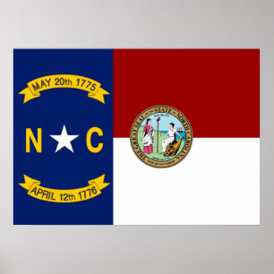 Flagge North Carolina Poster