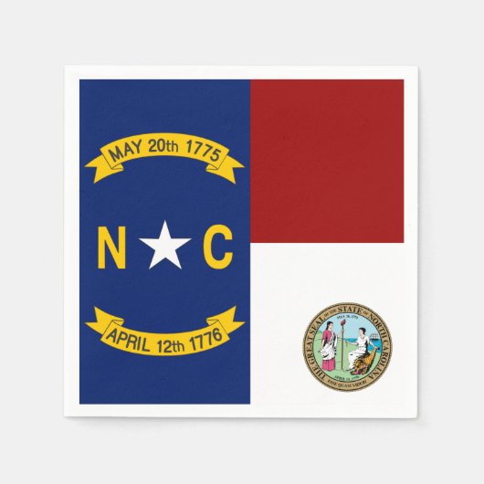 Flagge North Carolina Serviette (Vorderseite)