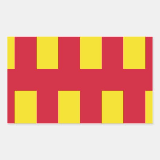 Flagge Northumberland Rechteckkantsticker Rechteckiger Aufkleber (Vorderseite)