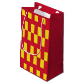 Flagge Northumberland Small Gift Bag Kleine Geschenktüte (Rückseite Schrägansicht)