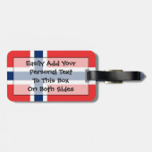 Flagge Norwegen einfacher Identifikation Gepäckanhänger (Rückseite horizontal)