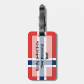 Flagge Norwegen einfacher Identifikation Gepäckanhänger (Rückseite vertikal)