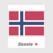 Flagge Norwegens Aufkleber (Blatt)