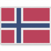 Flagge Norwegens Aufkleber (Vorderseite)