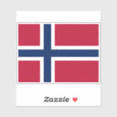 Flagge Norwegens Aufkleber (Blatt)
