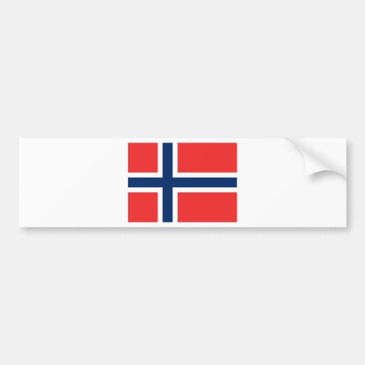Flagge Norwegens Autoaufkleber (Vorne)