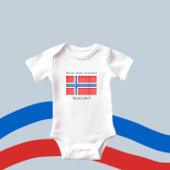 Flagge Norwegens Baby Strampler