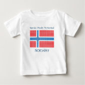 Flagge Norwegens Baby T-shirt (Vorderseite)