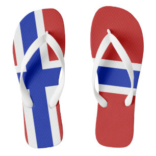 Flagge Norwegens Badesandalen