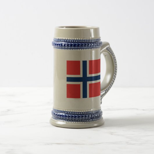 Flagge Norwegens Bierglas (VorderseiteRechts)