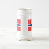 Flagge Norwegens Bierglas (Mittel)